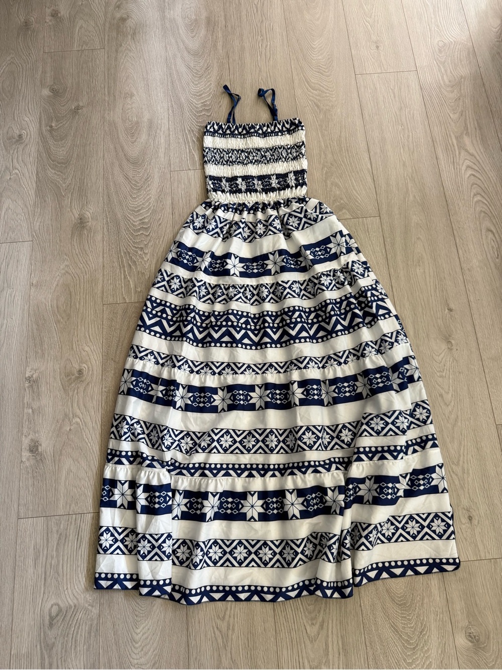 New Collection Striped Navy and White Maxi Sundress